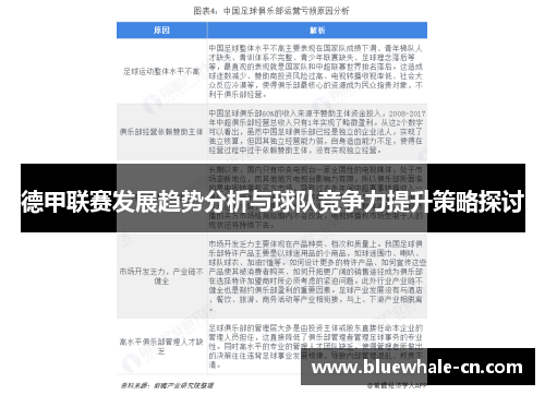 德甲联赛发展趋势分析与球队竞争力提升策略探讨
